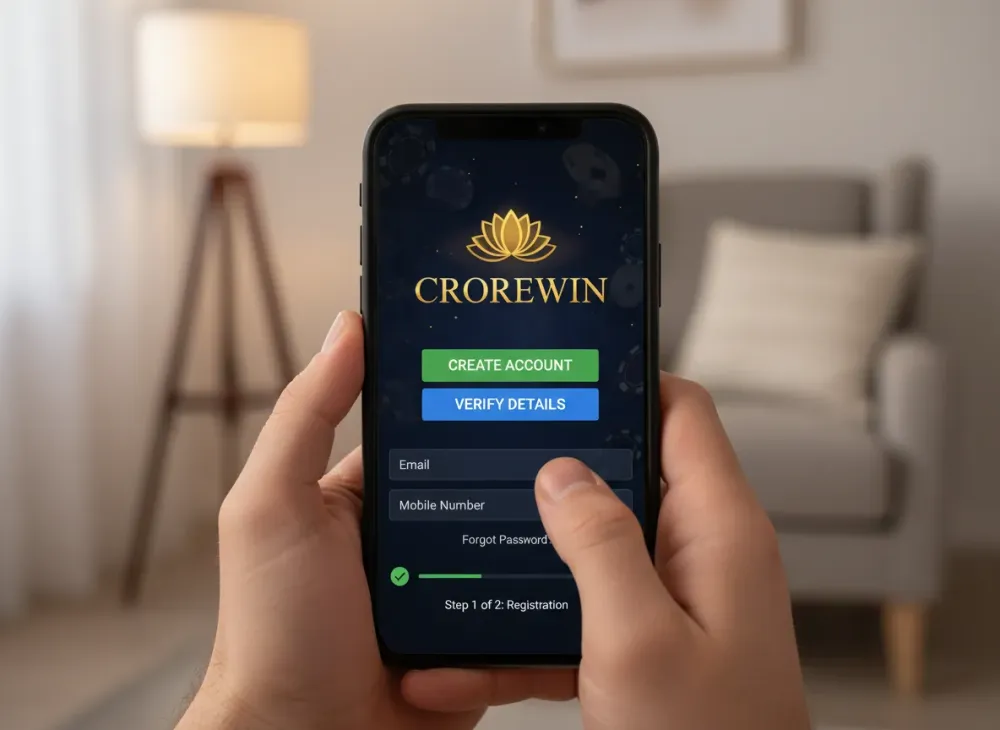 Crorewin registration Create Your Account and Verify Details